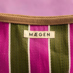 Kulturtasche Braun/ Oliv/ Rosa