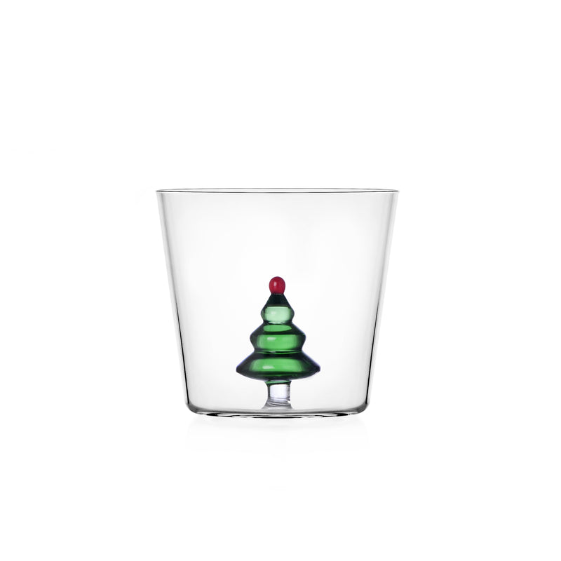Glas mit Christbaum