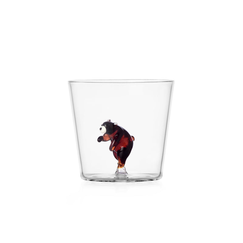 Glas mit Bär