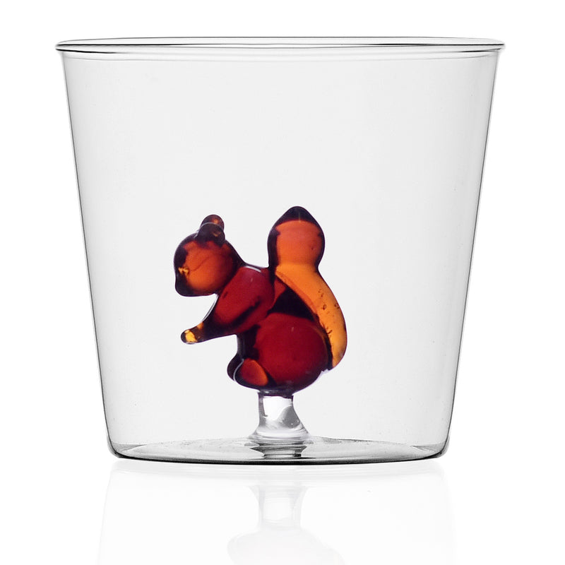 Glas mit Eichhörnchen