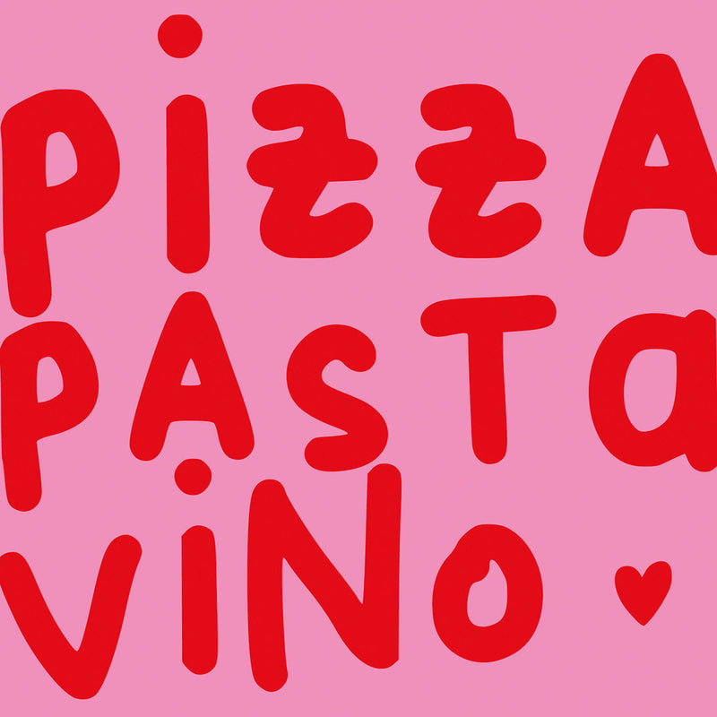 Servietten PIZZA, PASTA, VINO rosa