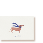 Dackel - merry christmas | Postkarte