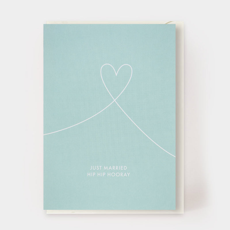 folding card with envelope "Just Married"