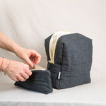 Cosmetic bag "Lalita" Dark Grey | wohnkram