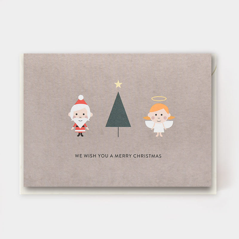 Klappkarte mit Kuvert WE WISH YOU A MERRY CHRISTMAS