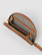 Geldtasche LAURA - Cognac Croco Leder