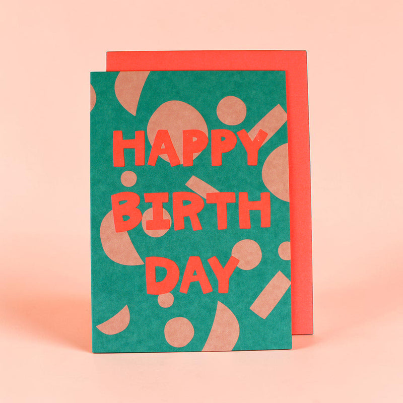 Klappkarte HAPPY BIRTHDAY Türkis