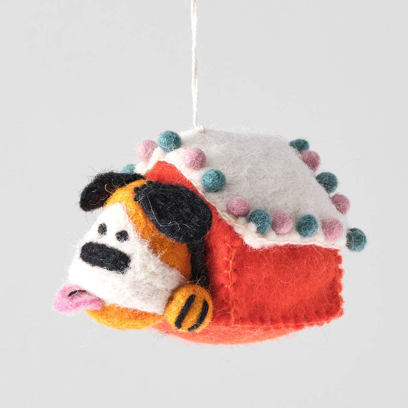 ROGER Hundehütte - hängender Filzanhänger
