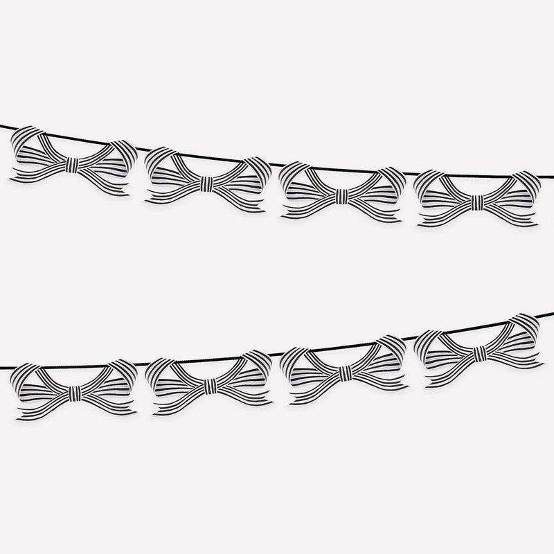 Schwarz-Weiß Gestreifte Schleifengirlande