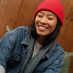 Musselin Tuch Leo Jeansblau