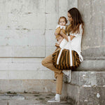 Wickeltasche/Weekender - Kreuzkümmel/Schwarz gestreift