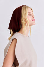 Dreiecksschal - Merino - Rotbraun