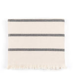 Schwarz gestreiftes Strandtuch 100x180 cm