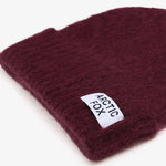 Mohair-Mütze - Kirsch-Burgund