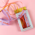 Geschenkband-Set SCHULKIND Flieder/Rosa/Gelb