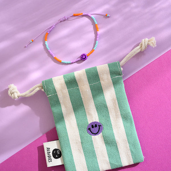 Kinderarmband Smile lila