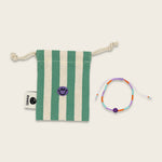 Perlenarmband smile lila/orange