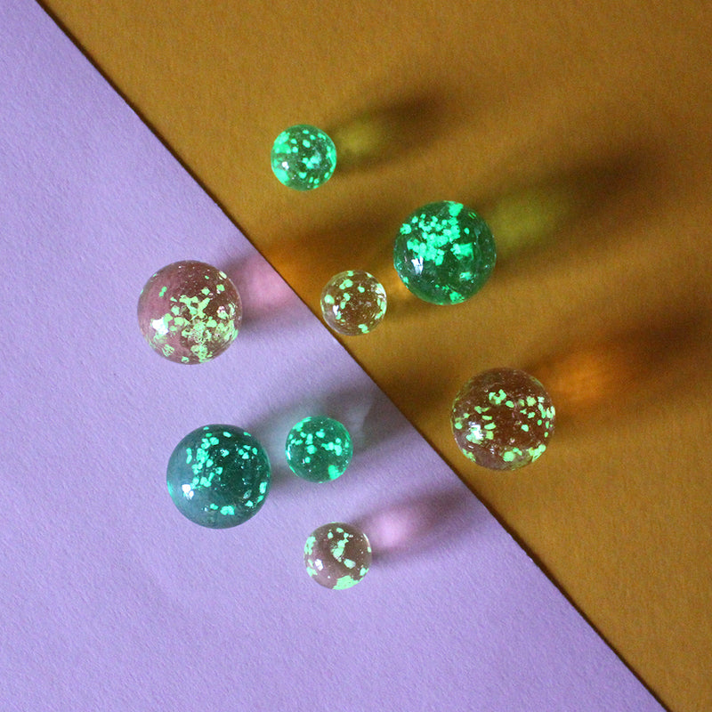 Magische Murmeln GLOW IN THE DARK rosa-mint