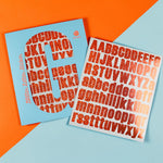 Glitter Letter Sticker Peach