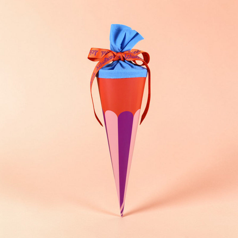 kleine Schultüte EISBECHER orange/rose/magenta 35cm