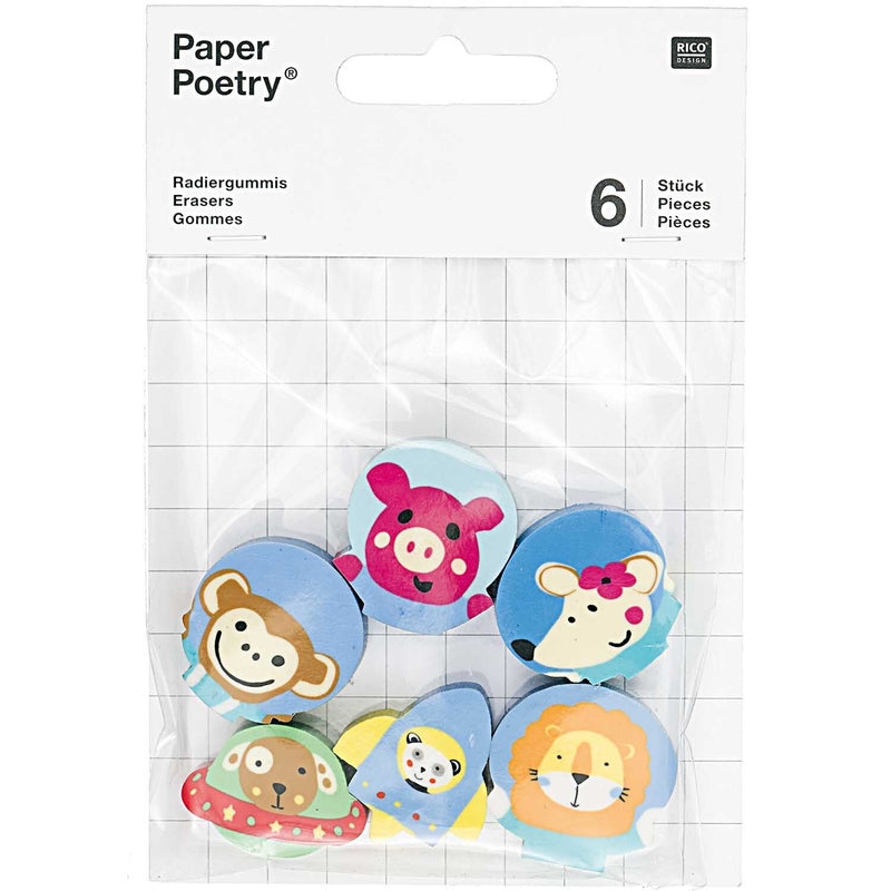 Radiergummis Weltall 6 Stück