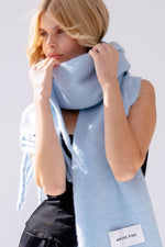 Stockholm-Schal - 100 % recycelt - Gletscherblau