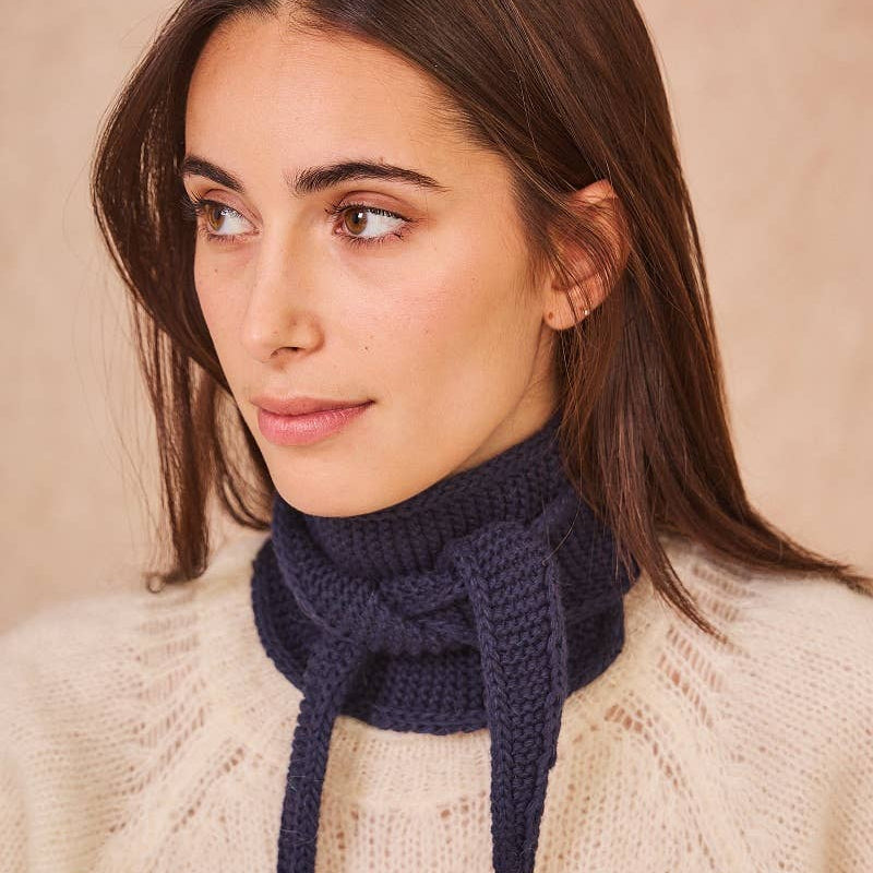 Kleiner "Sophie-Schal": Navy Blau