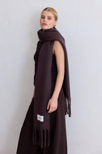 Reykjavik-Schal - 100 % recycelt - Schwarzbraun