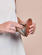 Geldtasche LAURA - Cognac Croco Leder