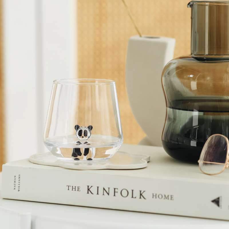 Glas mit Panda