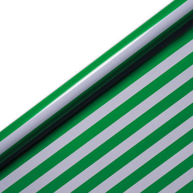 Geschenkpapier Rolle gestreift grün/flieder