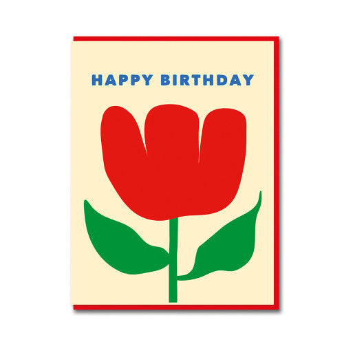 Grußkarte Birthday Tulpe
