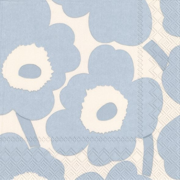 Servietten UNIKKO Cream light blue 25 x 25 cm