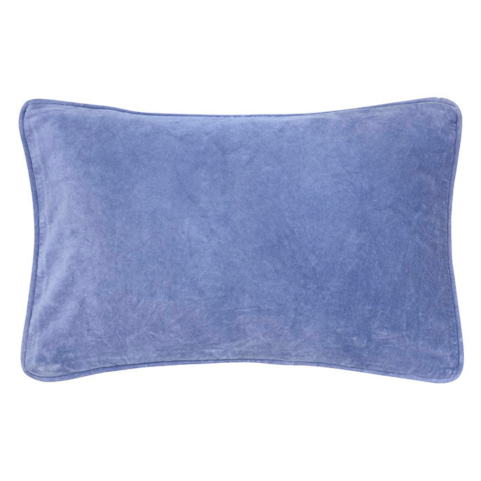 Kissenbezug 33x50cm Samt Denimblau