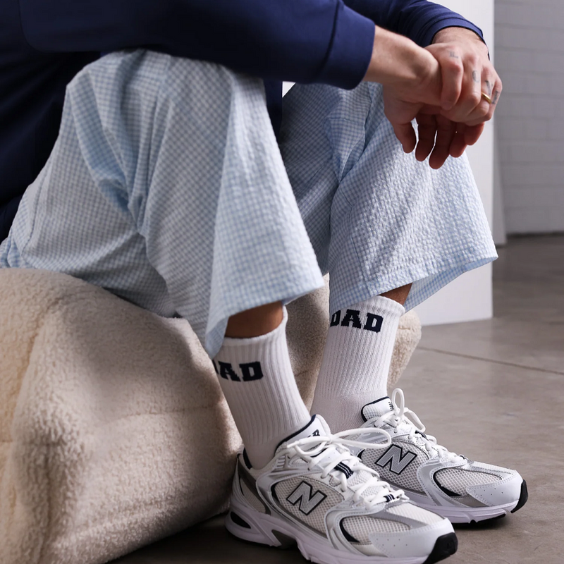 DAD College Socken - Weiß/Blau