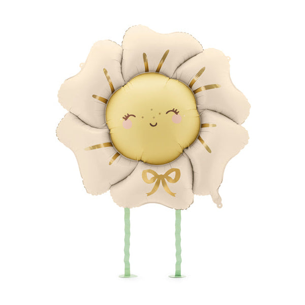 Folienballon BLUME hellbeige