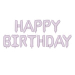 Happy Birthday, 340x35cm, lila - Folienballon