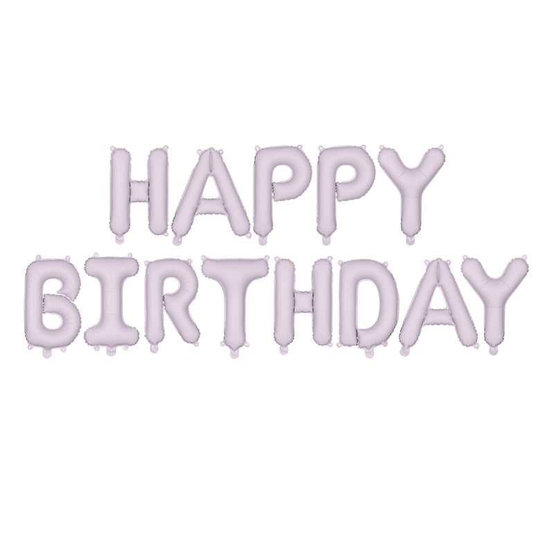 Happy Birthday, 340x35cm, lila - Folienballon