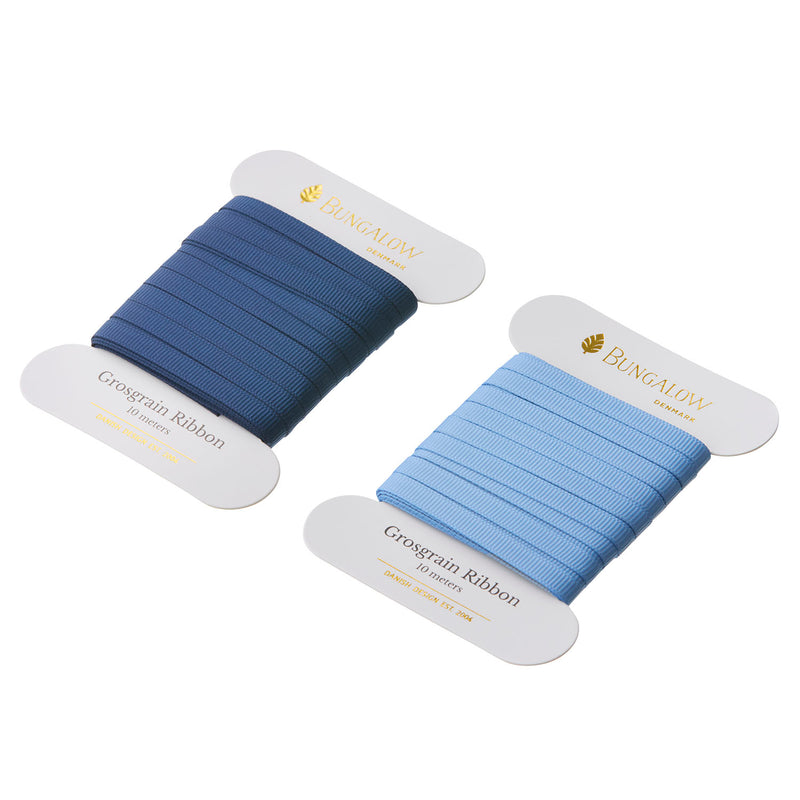 Ripsband 6 mm Ocean Blue S/2 Stück