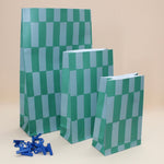 Papiertüte Blockboden CHECK GREEN