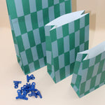 Papiertüte Blockboden CHECK GREEN