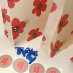 Papiertüte Blockboden HALLO BLUMEN