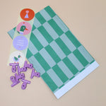 Papiertüte flach CHECK GREEN