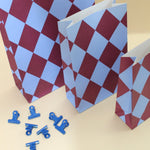 Papiertüte Blockboden HARLEKIN Lila