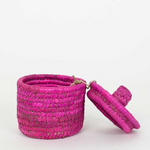 Korb klein mit Deckel - pink