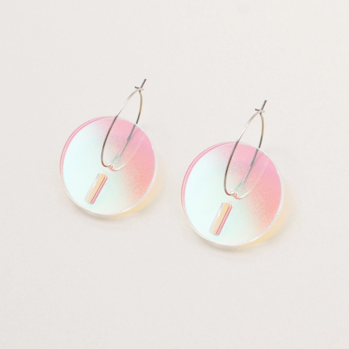 Circle Earrings Shimmering Midi