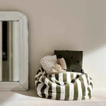 Kulturtasche - Gestreift & Khaki