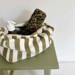 Kulturtasche - Gestreift & Khaki