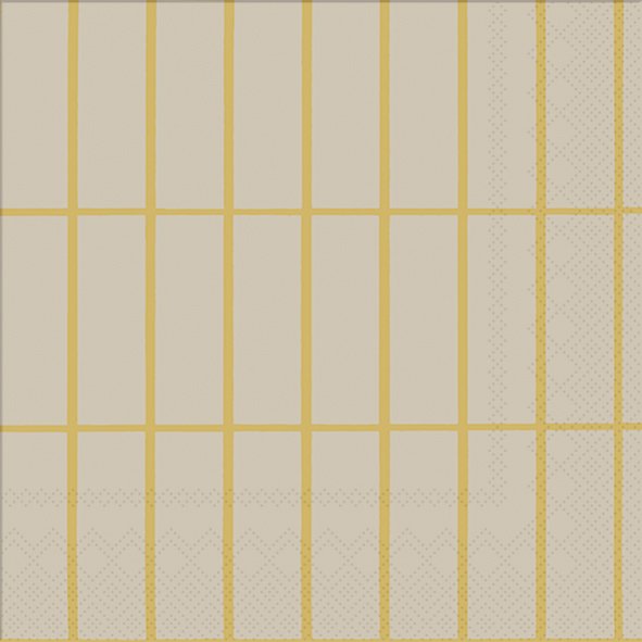 Napkins "TIILISKIVI linen gold" 33x33cm