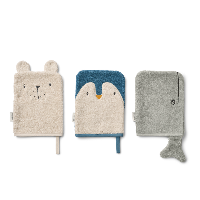 Waschlappen SYLVESTER 3erPack Arctic Sea